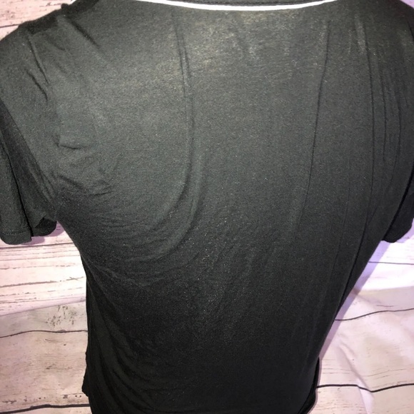Victorias Secret Sleep Shirt Top Only Short Sleeve Soft Button Up Size XS BLack - Picture 9 of 9